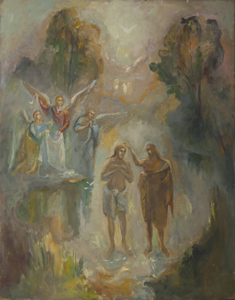 770x981 Saatchi Art Baptism Painting By Natalia Volobueva - Baptism Painting