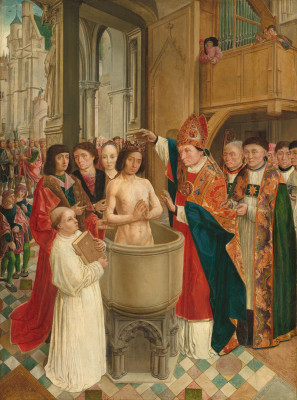 297x400 The Baptism Of Clovis - Baptism Painting
