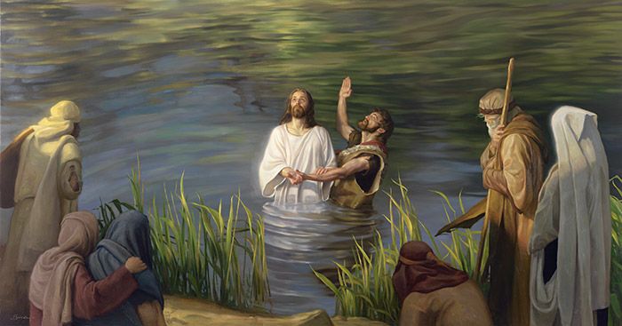 700x367 Jesus Baptism Painting Although Jesus Was Without Sin, He - Baptism Painting