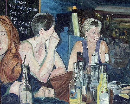 500x400 Painting Of Bar Scene This Painting Is Inspired By A Work - Bar Scene Painting