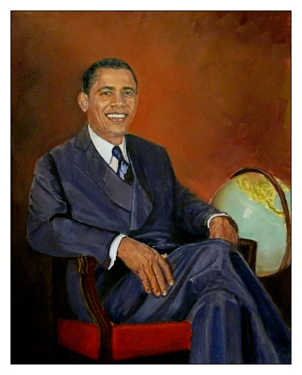 432x536 Order A Painting Of President Obama - Barack Obama Oil Painting