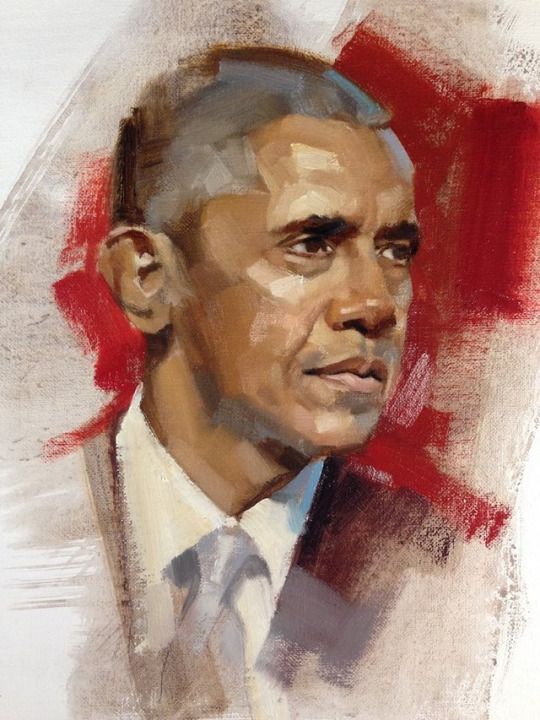 540x720 President Barack Obama - Barack Obama Oil Painting