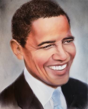 375x465 President Obama Paintings For Sale Saatchi Art - Barack Obama Oil Painting