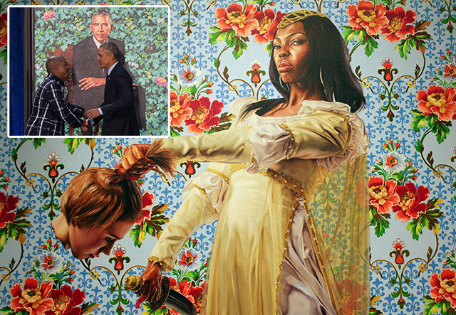 640x443 Obama Painter Kehinde Wiley Known For Portraying Black Heroines - Barack Obama Painting