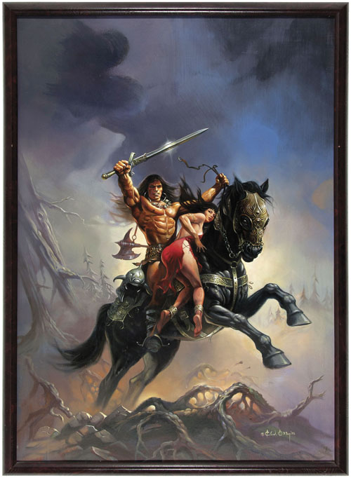 500x682 Conan Barbarian Painting - Barbarian Painting