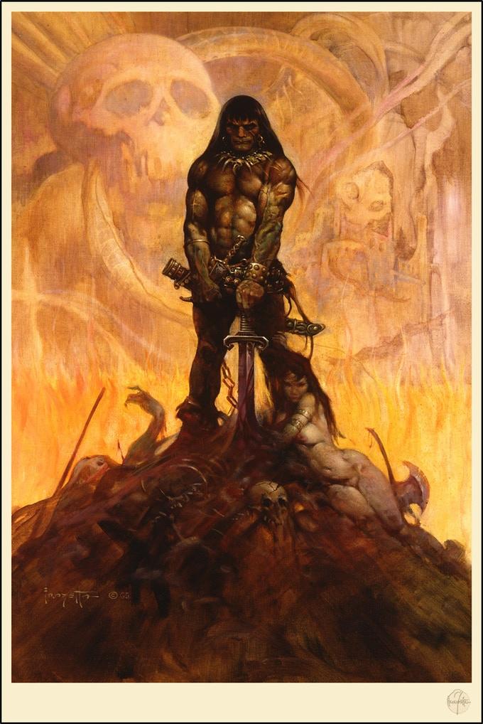 680x1018 Frank Frazetta - Barbarian Painting