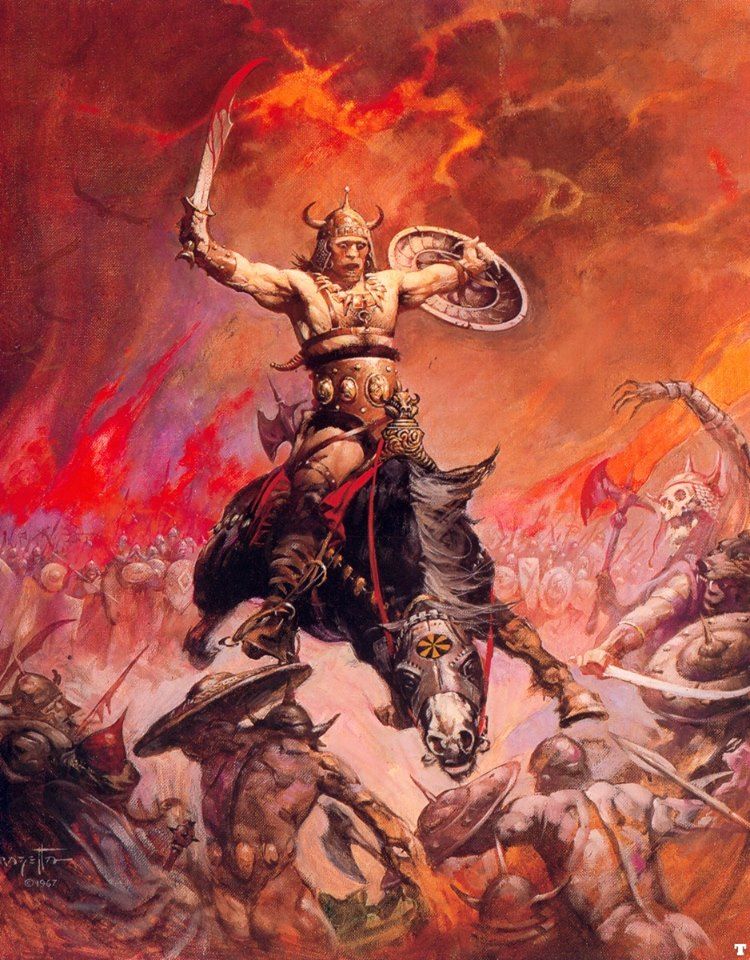 750x960 Frank Frazetta. Conan The Barbarian. Very Cool. One Thing About - Barbarian Painting