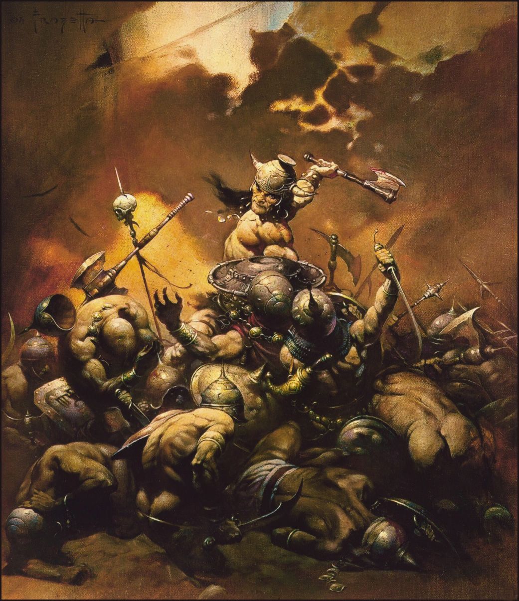 1041x1206 Frazetta - Barbarian Painting
