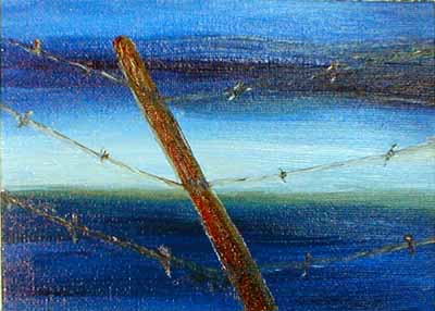 400x286 Media Medley Blog Blog Archive Mini Oil Painting Of A Barbed - Barbed Wire Painting
