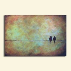 236x236 My Birds On A Barbed Wire Fence Painting. Cleo's Calling - Barbed Wire Painting