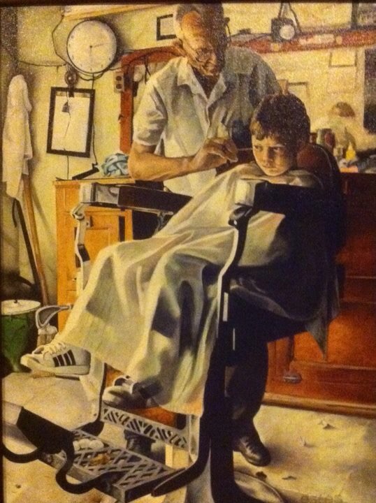 538x720 Norman Rockwell Tribute Painting By Jodie Estes Random Sample - Barber Painting