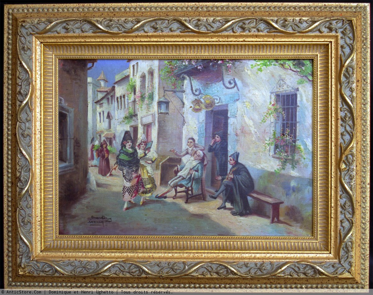 1200x950 Painting Barber Of Seville By Gregory Chapoton - Barber Painting