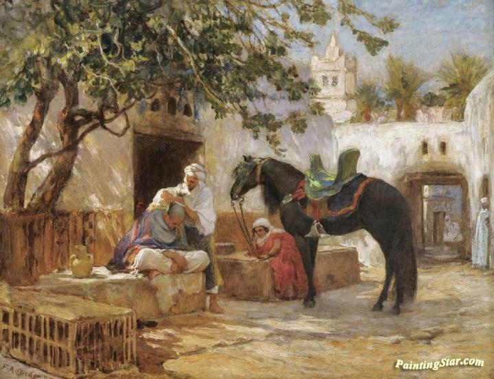 720x553 The Barber Artwork By Frederick Arthur Bridgman Oil Painting Amp Art - Barber Painting