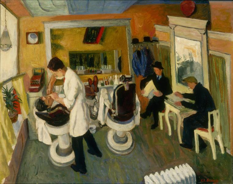 762x600 In The Barber Shop Smithsonian American Art Museum - Barber Shop Painting