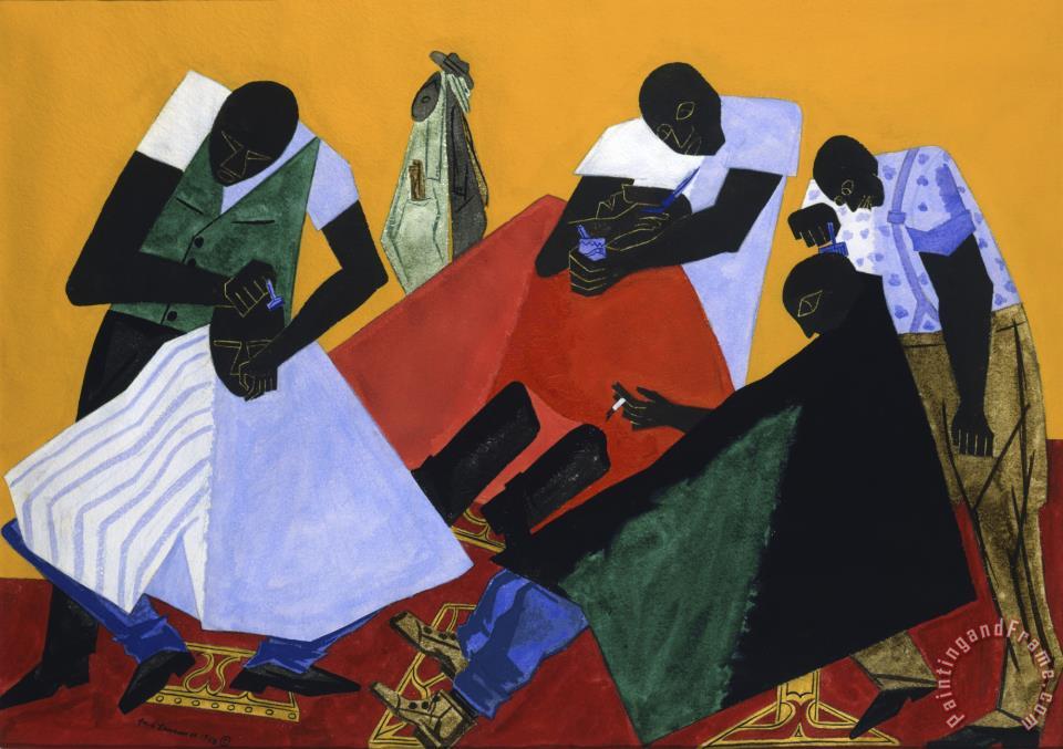 960x677 Jacob Lawrence Barber Shop Painting - Barber Shop Painting