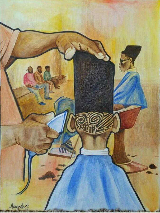 674x897 Pin By Sirius Element On 9 Ether Barbershop, Barber - Barber Shop Painting