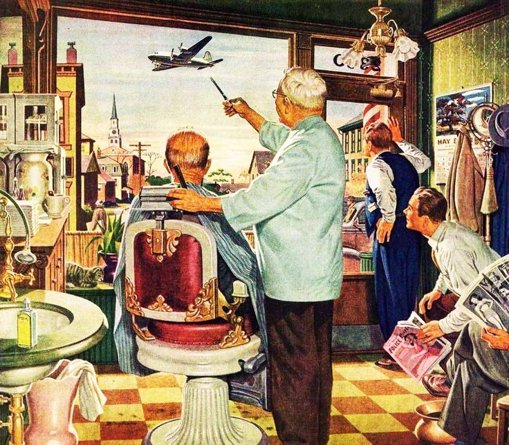 736x644 71 Best Retro Barbearia Images On Retro - Barber Shop Painting