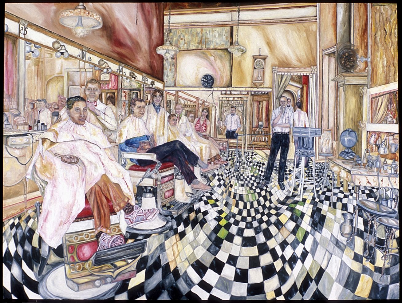 1308x984 Very Artistic Art. Beast And Exhibitions - Barber Shop Painting
