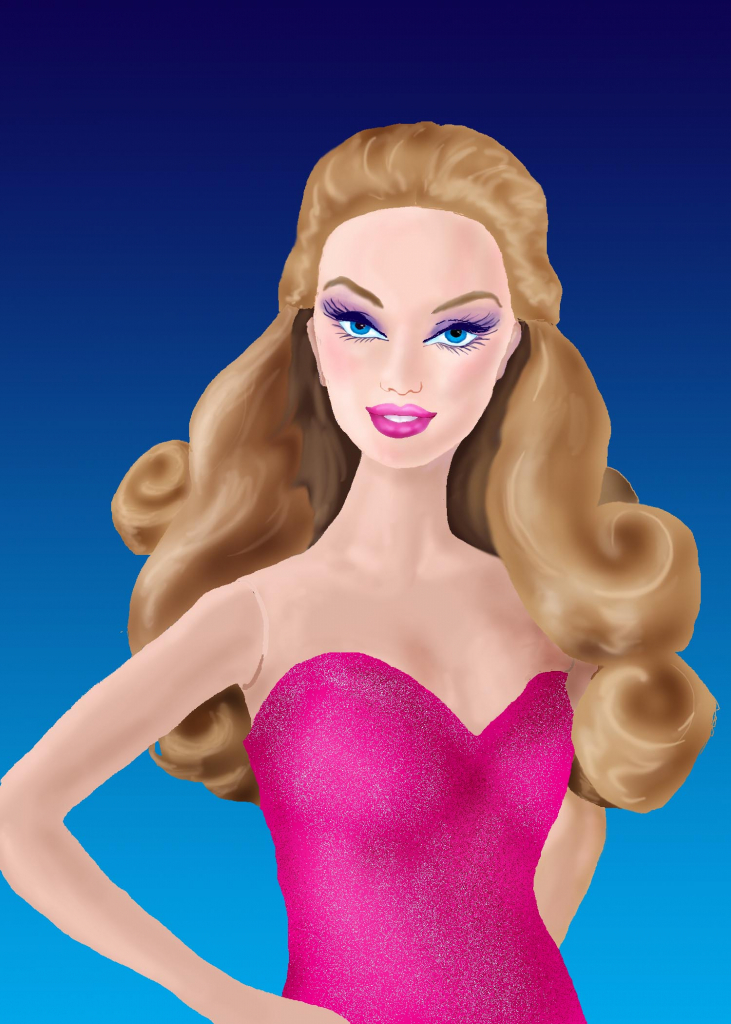 731x1024 Barbie Doll Pencil Painting Full Hd Images - Barbie Doll Painting