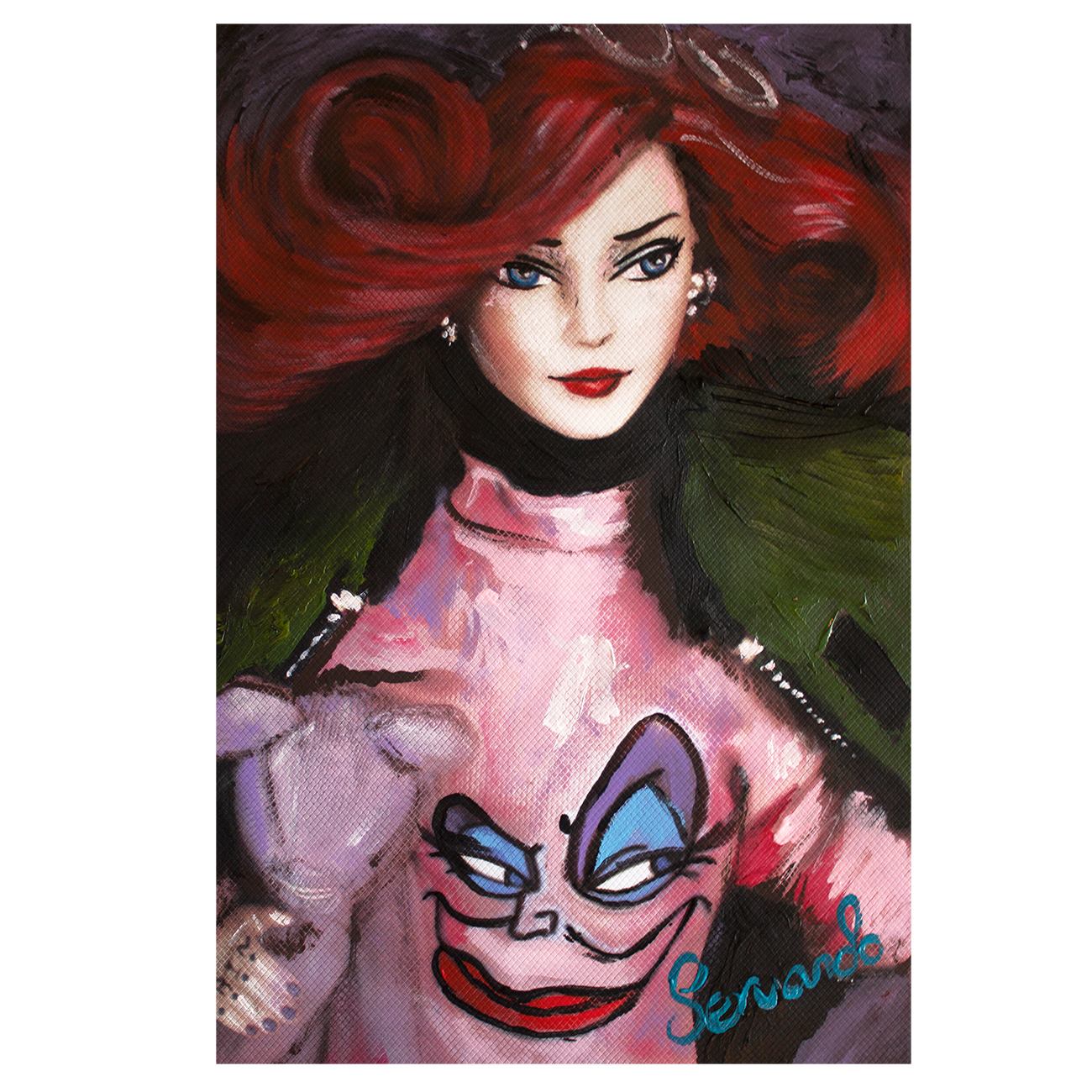 barbie acrylic painting