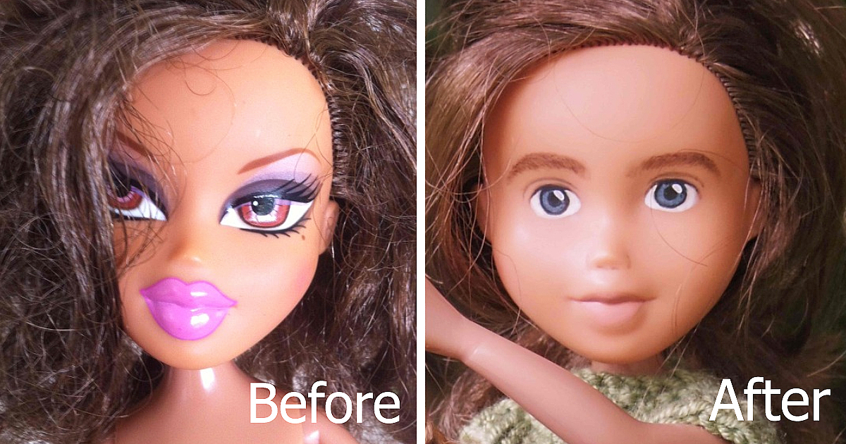 1200x630 Australian Mom Turns Bratz Dolls Into Regular Girls By Removing - Barbie Doll Painting