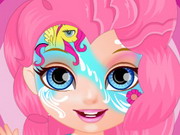 180x135 Baby Barbie Little Pony Face Painting - Barbie Face Painting
