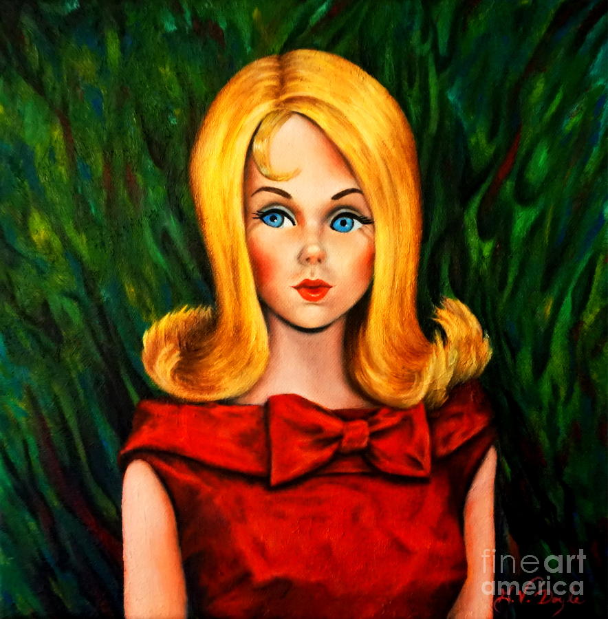884x900 Blonde Marlo Flip Tnt Barbie Painting By Georgia's Art Brush - Barbie Painting