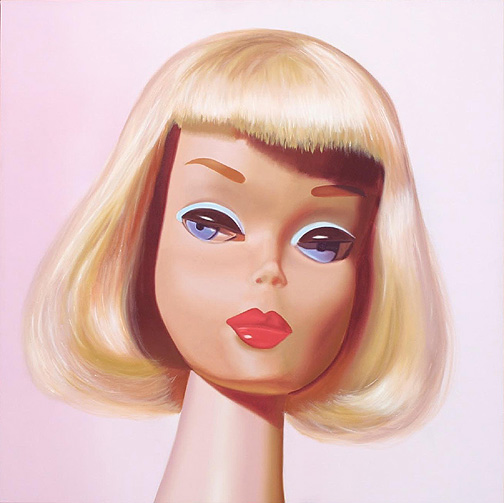 504x503 Hyper Realistic Paintings Of Retro Barbies By Judy Ragagli - Barbie Painting