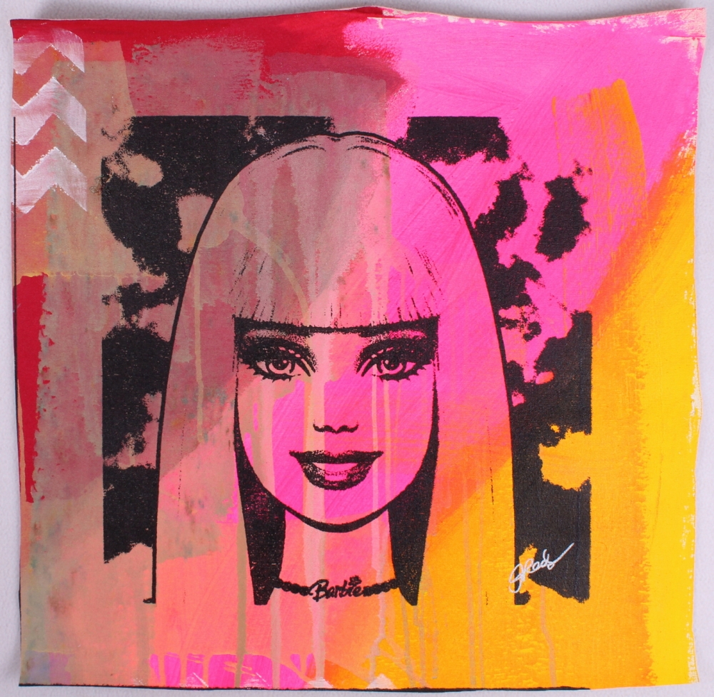1000x976 Online Sports Memorabilia Auction Pristine Auction - Barbie Painting