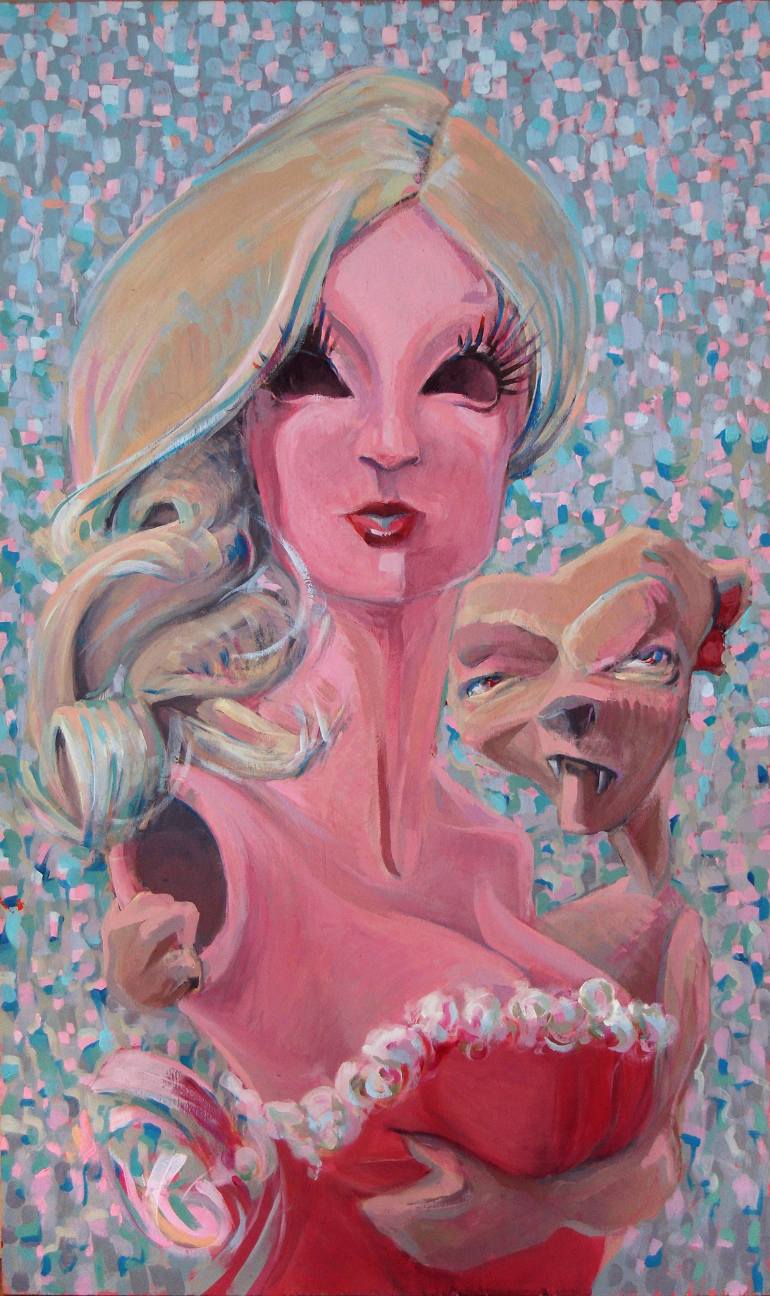 770x1296 Saatchi Art Barbie In Love Painting By Patryk Tyburkiewicz - Barbie Painting