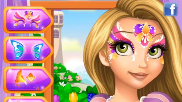 640x360 Rapunzel Face Painting Game - Barbie Painting Games