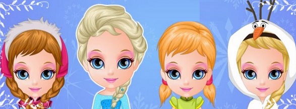 587x218 Baby Barbie Frozen Face Painting Fun Baby - Barbie Painting Games