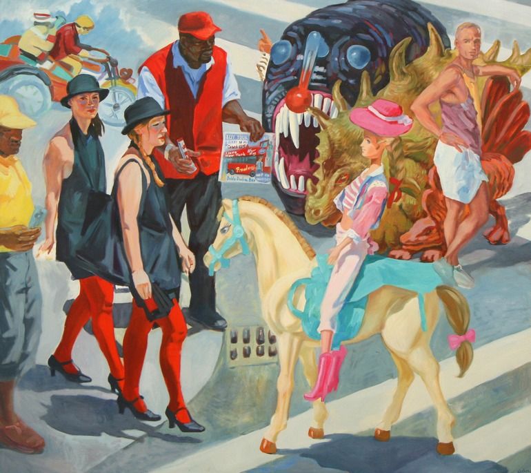 770x685 Saatchi Online Artist Katia Weyher Oil, 2011, Painting Barbie - Barbie Painting Online