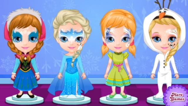 640x360 Baby Barbie Frozen Face Painting - Barbie Painting Online