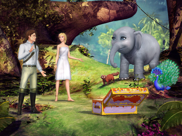 600x450 Barbie As The Island Princess (2007) - Barbie Princess Painting