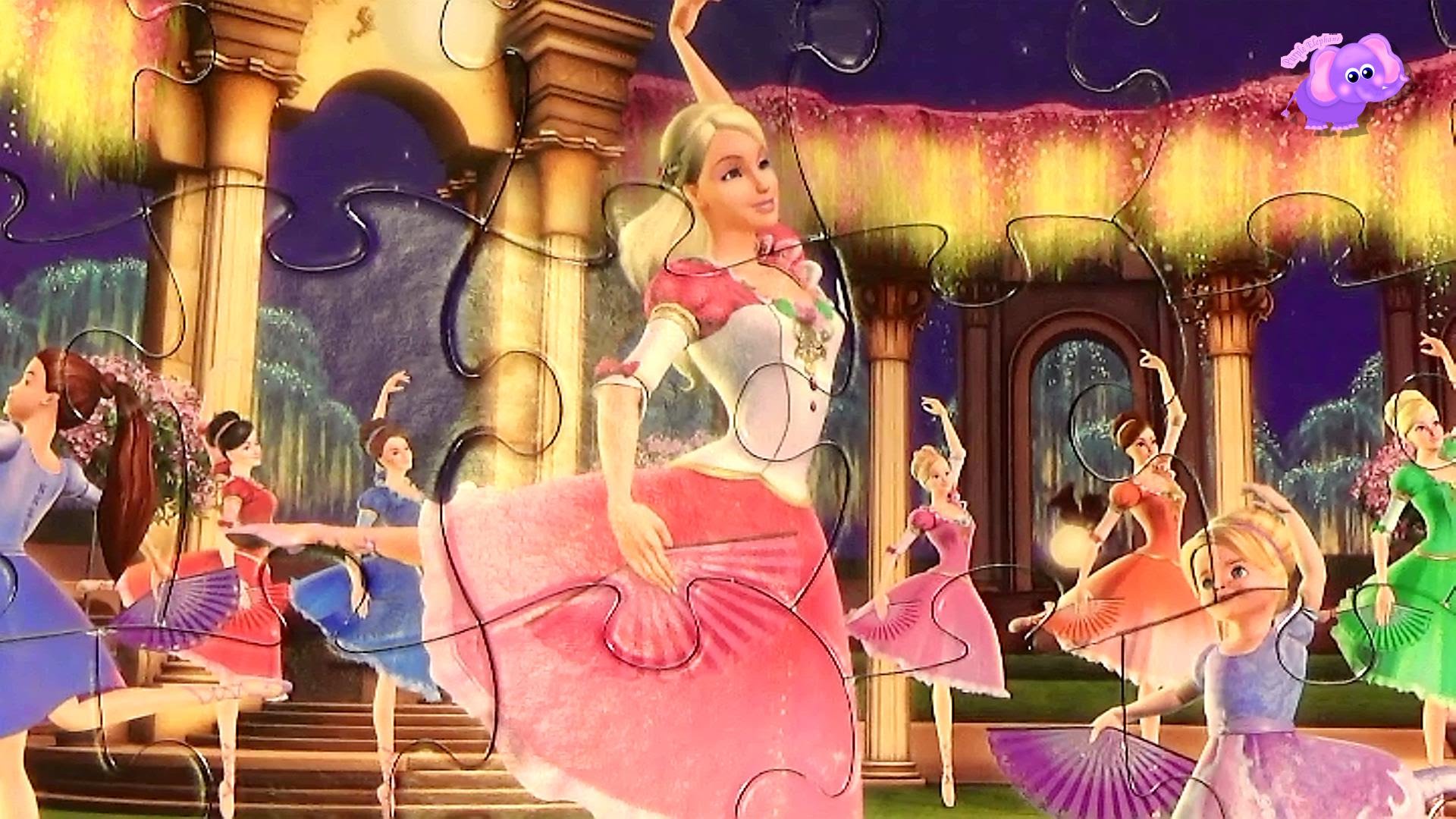 1920x1080 Puzzle Barbie In The 12 Dancing Princesses - Barbie Princess Pa.....