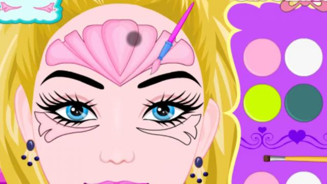 640x360 Barbie Princess Face Painting - Barbie Princess Painting