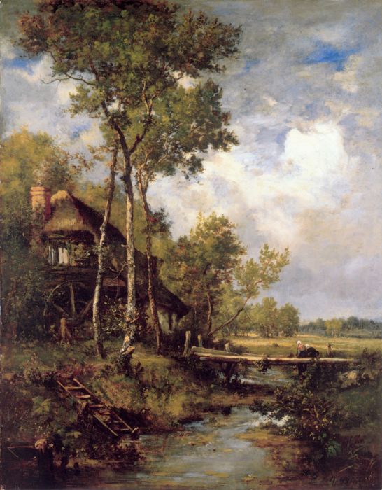546x700 The Old Windmill Near Barbizon - Barbizon Painting