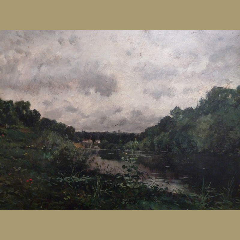 800x800 Edmond Yon (1836 1897), Of A Landscape, Barbizon School - Barbizon School Of Painting