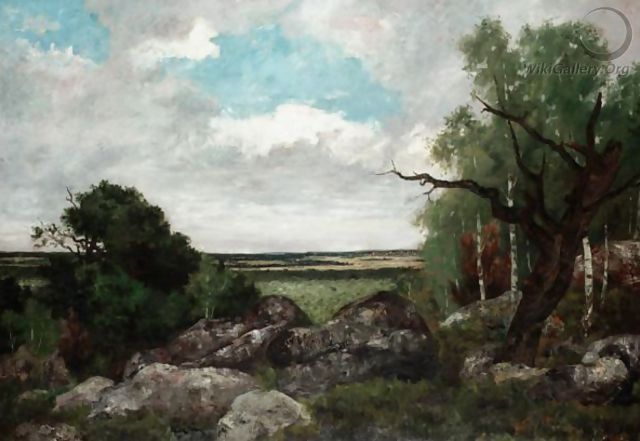 640x441 Landscape At Fontainebleau - Barbizon School Of Painting