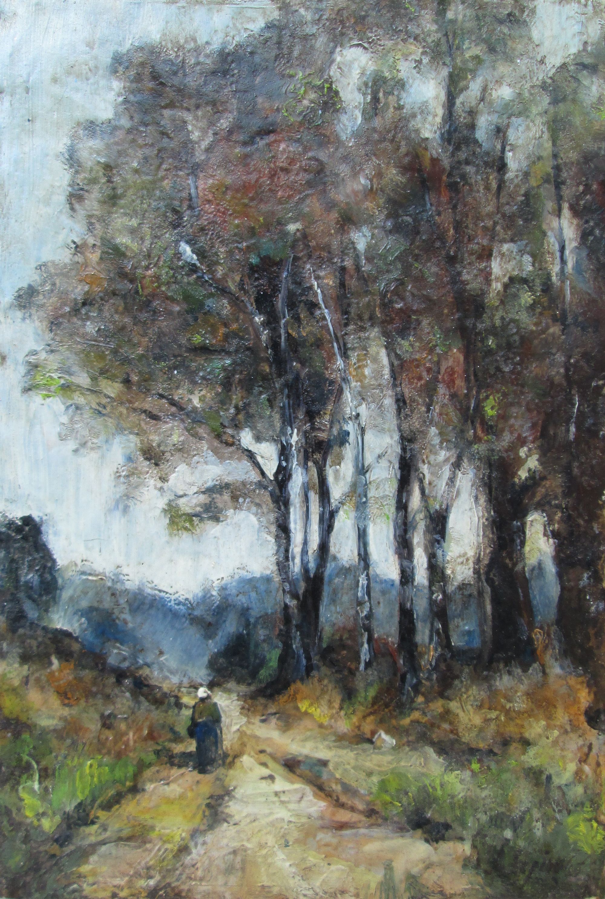 2000x2969 Study Of Barbizon School Painting Oil On Board Art - Barbizon School Of Painting