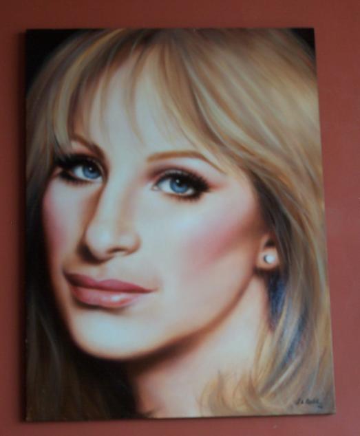 523x634 Barbra Streisand Oil Painting For Sale - Barbra Streisand Painting