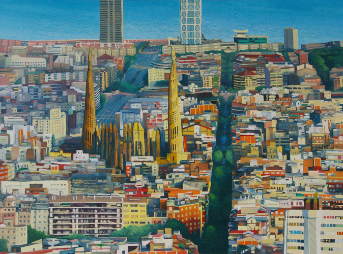 674x500 David Leonard The Old World Barcelona - Barcelona Painting