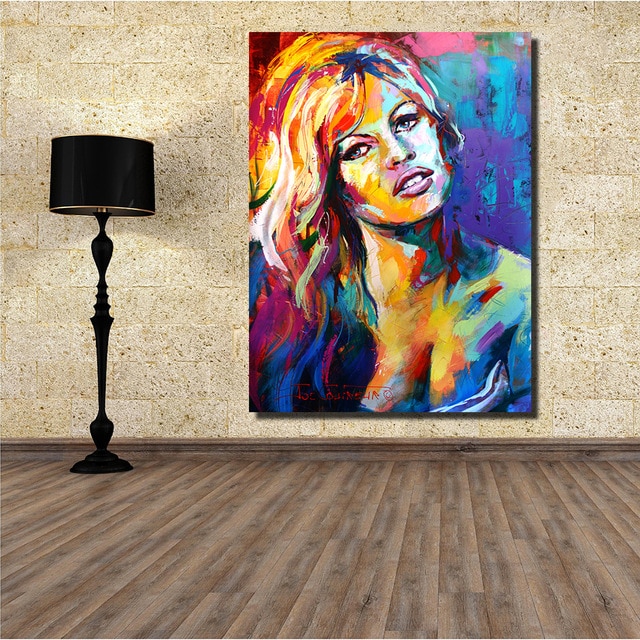 640x640 Jqhyart Brigitte Bardot Oil Painting Canvas Art Home Decor Wall - Bardot Painting