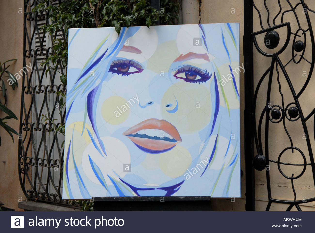 1300x960 Painting Of Brigitte Bardot St Tropez Stock Photo 16134475 - Bardot Painting