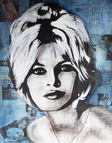 375x478 Brigitte Bardot La Madrague (Kathleen Artist) - Bardot Painting