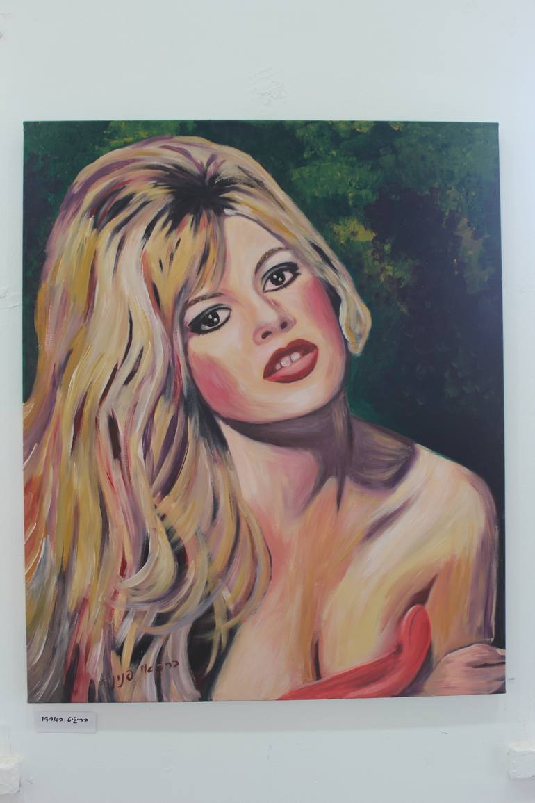 770x1155 Saatchi Art Brigitte Bardot, Time's Up Painting By Pnina Barkai - Bardot Painting