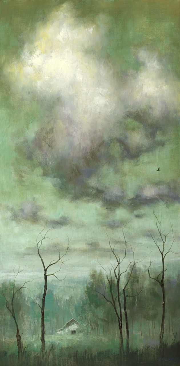 630x1280 Going Over The Bare Tree Line Acrylic Online Painting Lesson - Bare Painting