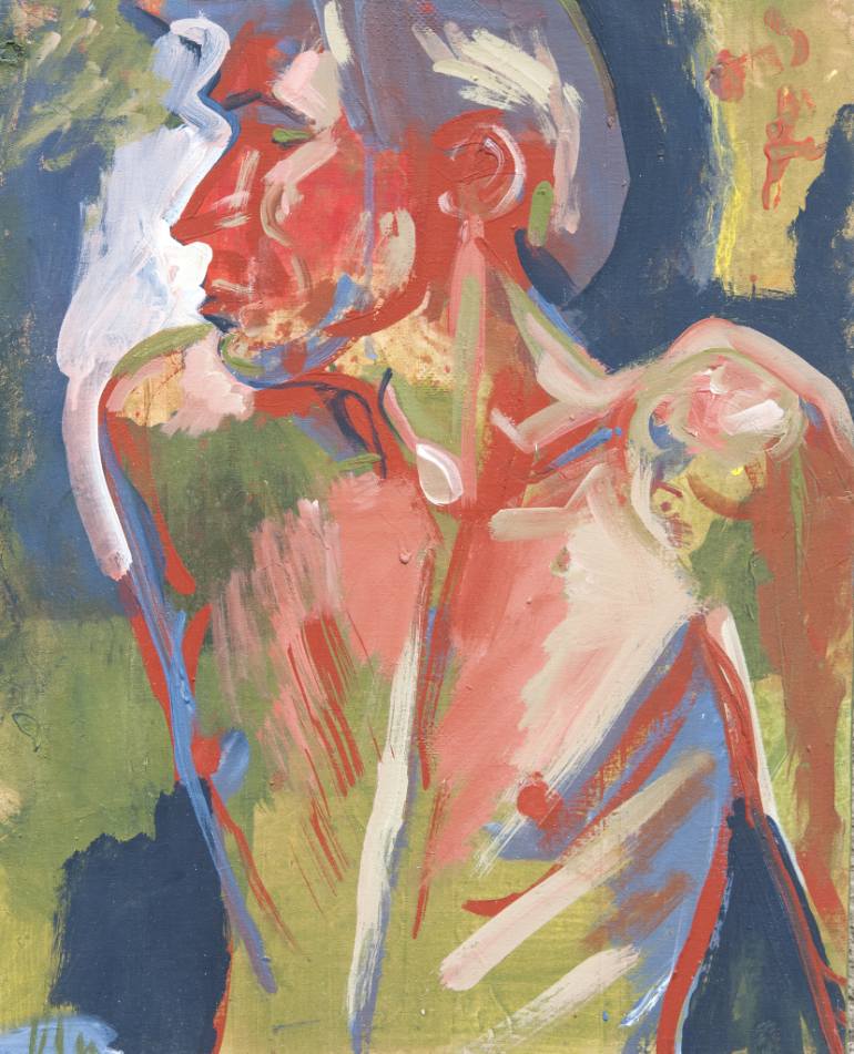 770x951 Saatchi Art Man With Bare Torso Painting By Ljuba Turban - Bare Painting