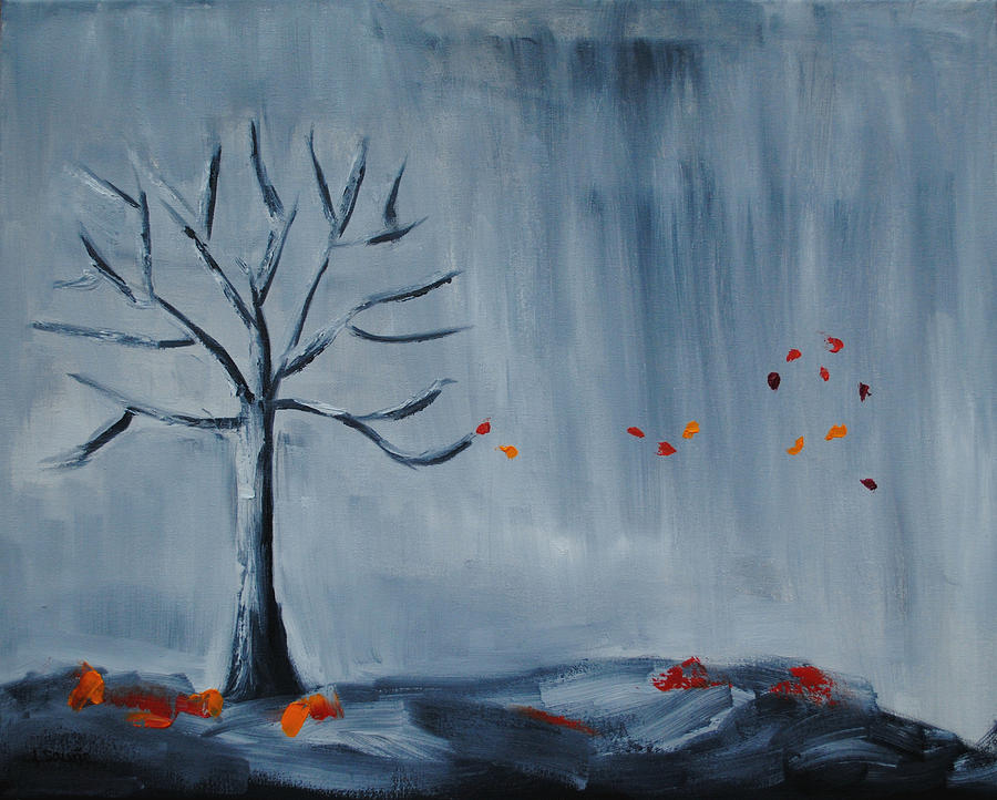 900x722 Bare Contemporary Abstract Impressionism Tree Oil Painting - Bare Tree Painting